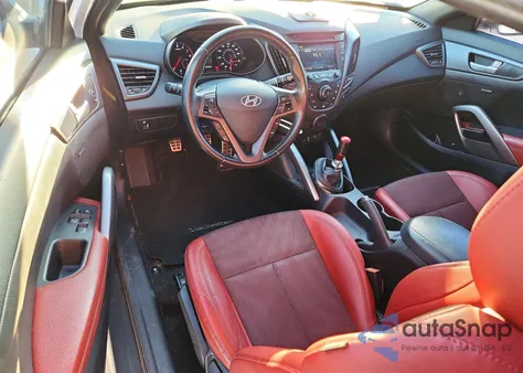 2016 Hyundai Veloster Turbo из США, поврежденный, VIN KMHTC6AE4GU302259